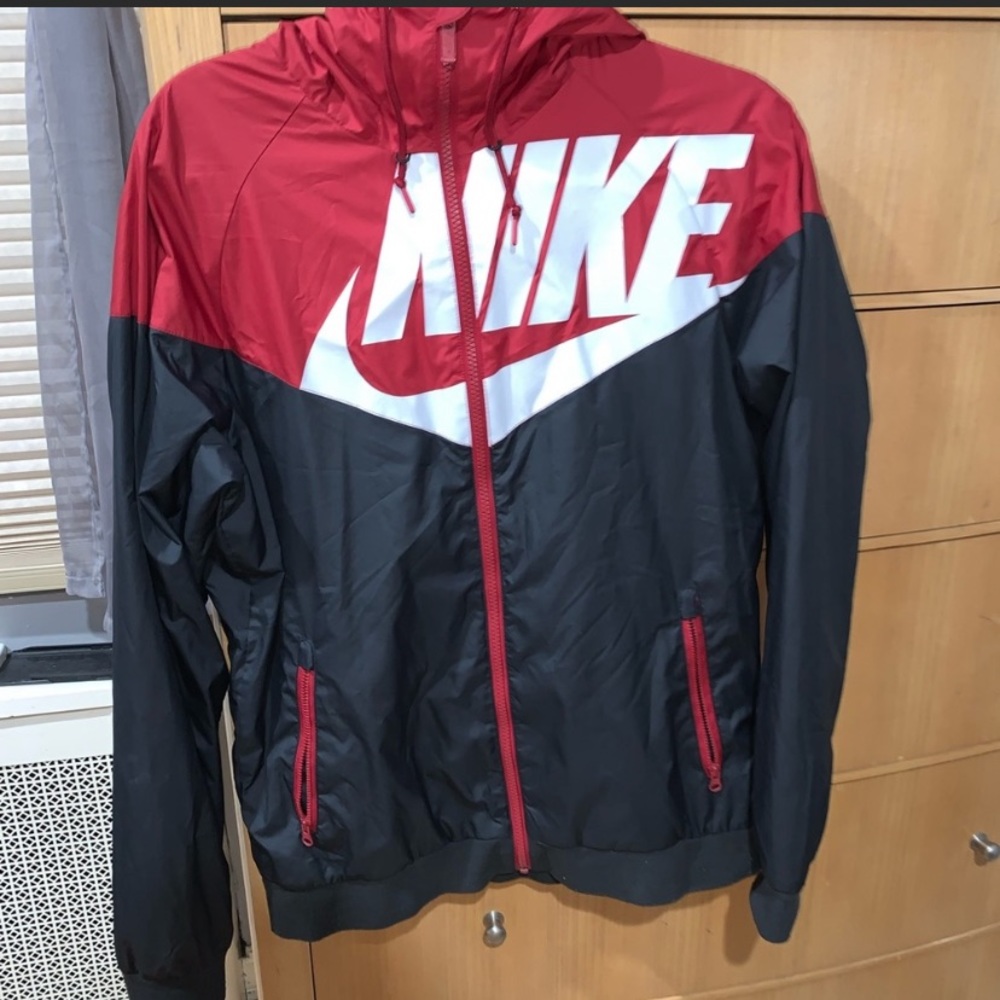 Red Nike wind breaker